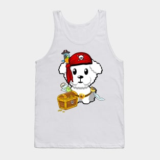 Cute Furry Dog is a pirate Tank Top